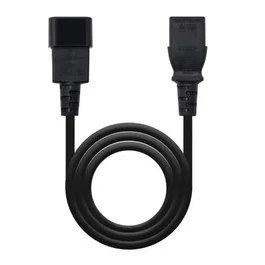 Nano Cable Alargador de Alimentación para Ordenador 10.22.0203, IEC C13 Hembra a IEC C14 Macho, 3 metros, Negro